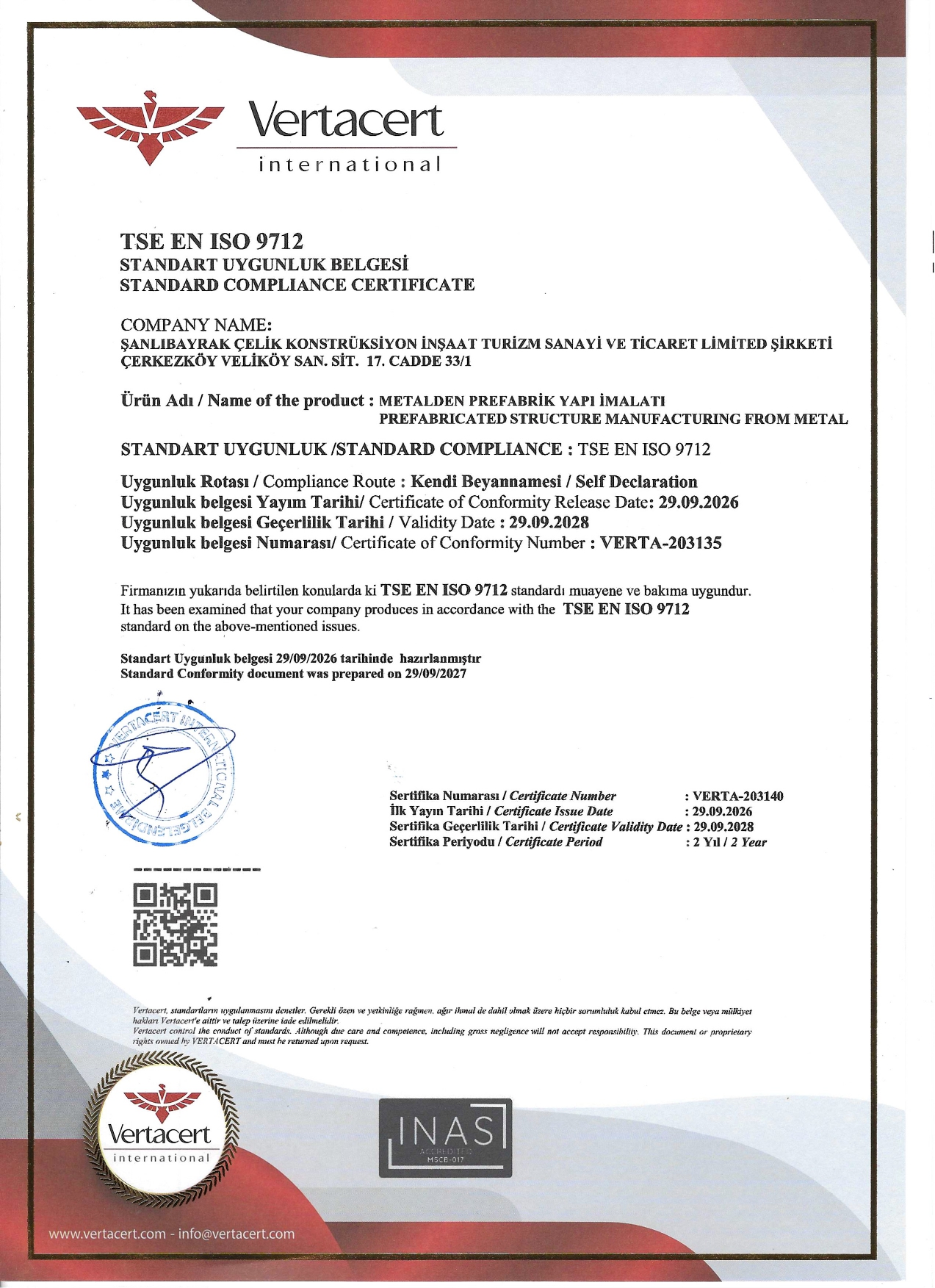 TSE EN ISO 9712